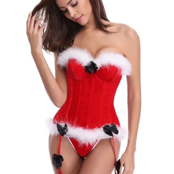 Fredrick’s of Hollywood Christmas Lingerie Corset Top - Picture 1 of 10